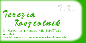 terezia kosztolnik business card